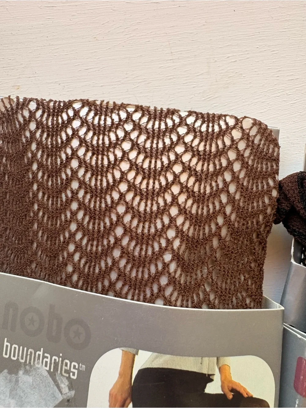 No Boundaries Brown Fishnet & Lace Pattern Tights Duo